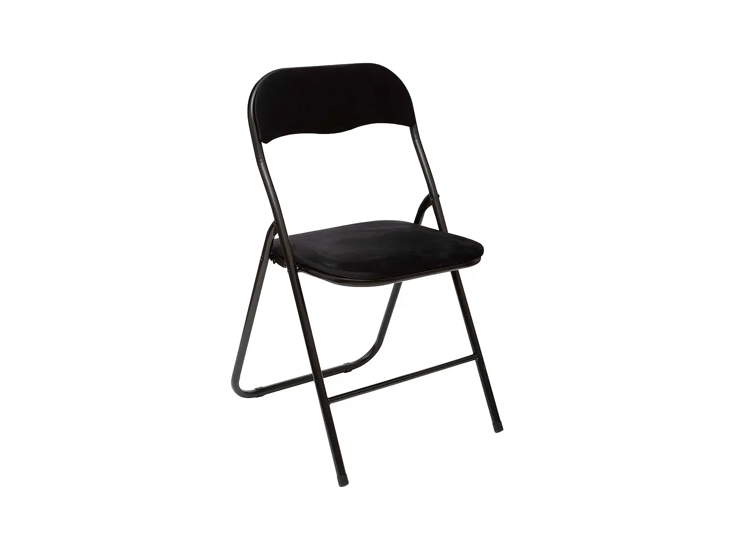 WELL HOME - Chaise pliante en velours noir