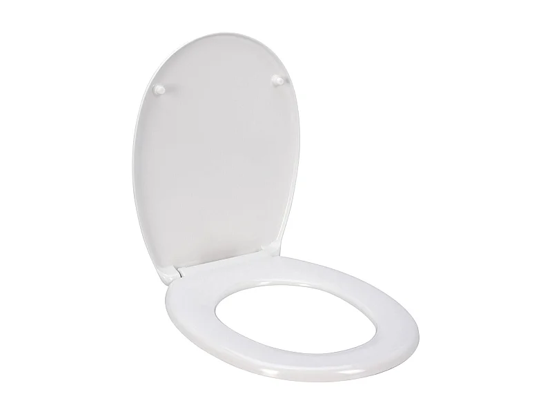 Siège de salle de bain Well Home Duroplast 38x5,5x47cm avec couvercle en ABS chromé et charnières avec système SOFTCLOSE
