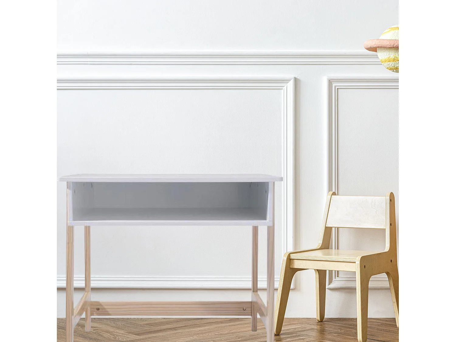 WELL HOME - Bureau enfant blanc simple et pratique