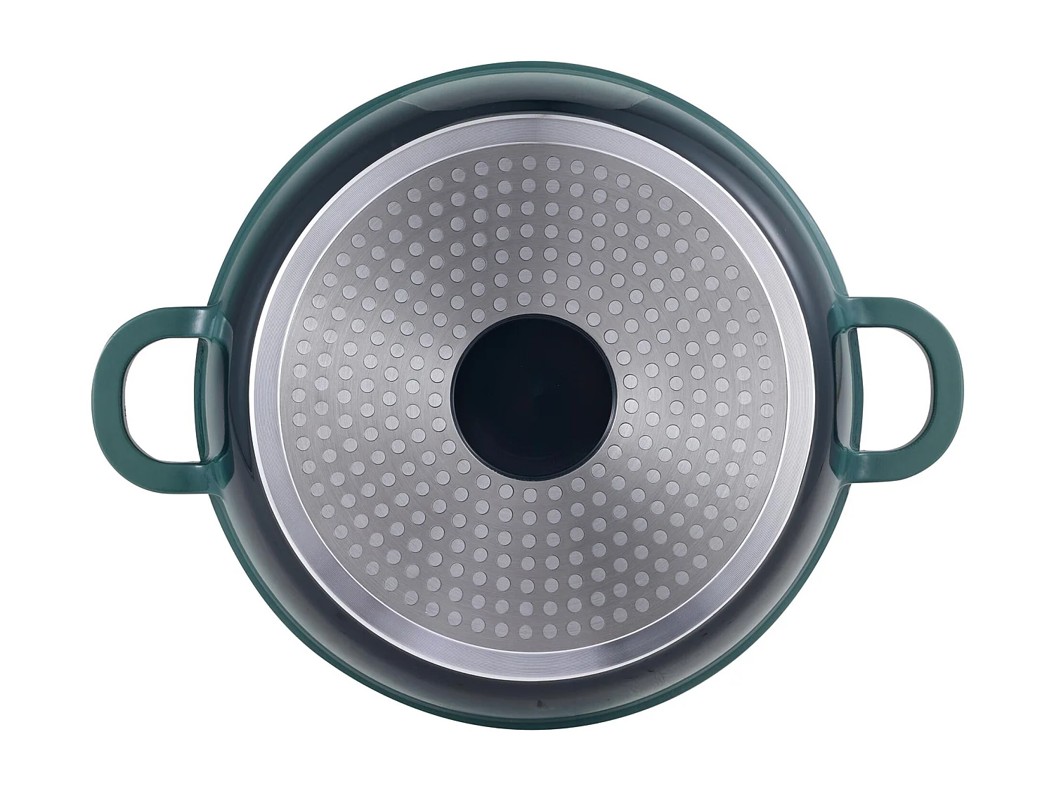 Marmite basse Ø24x6,5cm en fonte d'aluminium EXCALIBUR avec couvercle Bergner