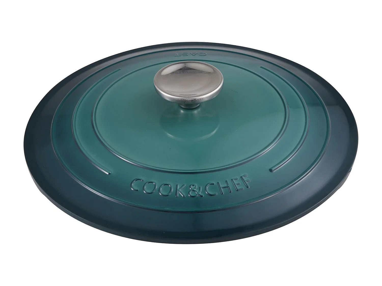 Marmite basse Ø24x6,5cm en fonte d'aluminium EXCALIBUR avec couvercle Bergner