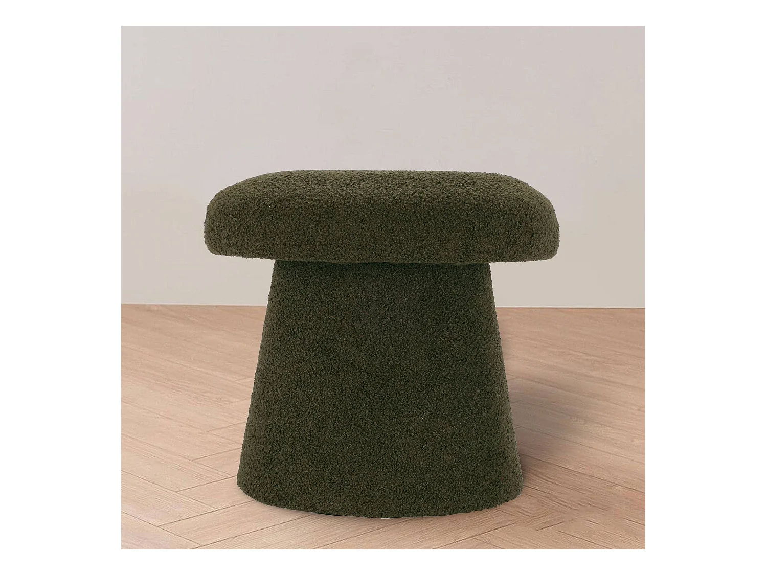 Tabouret champignon 'Teddy' vert Well Home Ø43x38cm