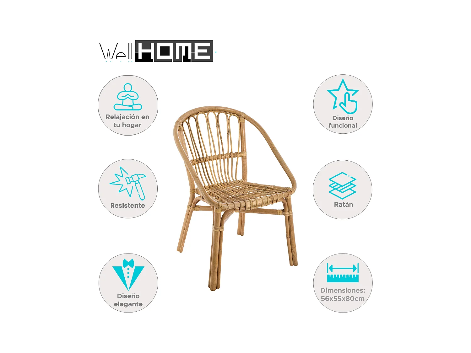 WELL HOME - Fauteuil en rotin 'Bohemian Dream'