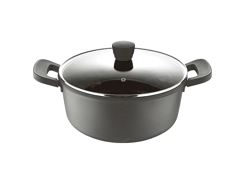 Cocotte Ø20x9,5cm en fonte d'aluminium RETRO avec couvercle Bergner