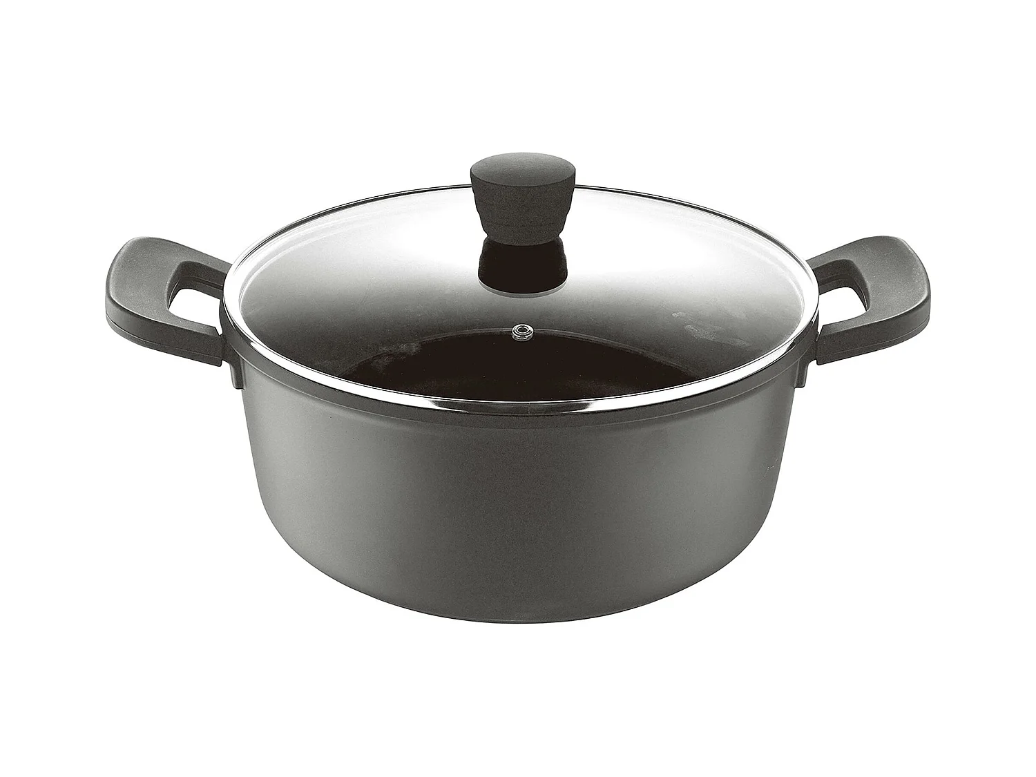 Cocotte Ø20x9,5cm en fonte d'aluminium RETRO avec couvercle Bergner