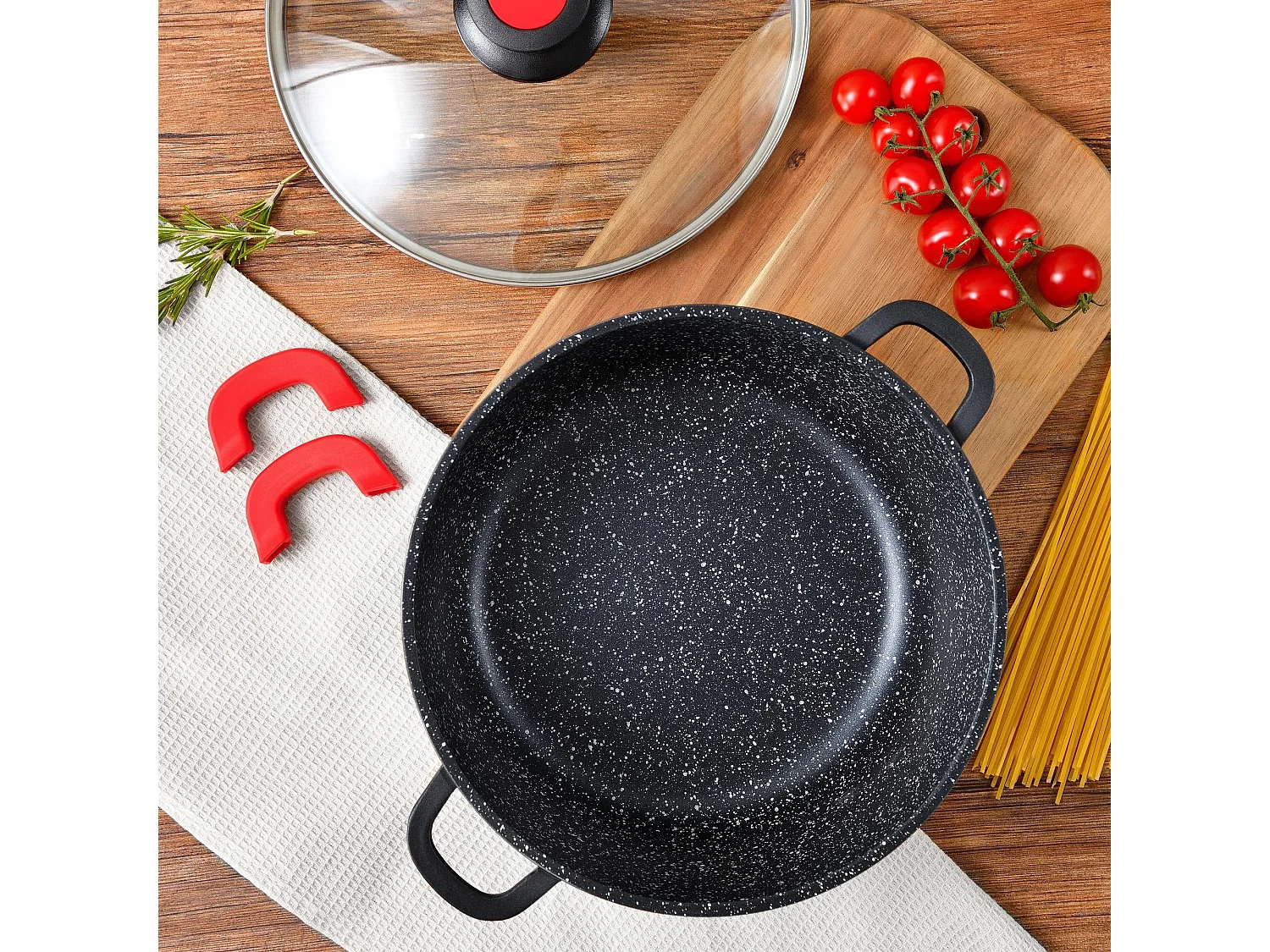 Cocotte Ø20x9cm avec couvercle en fonte d'aluminium CHROMA Bergner