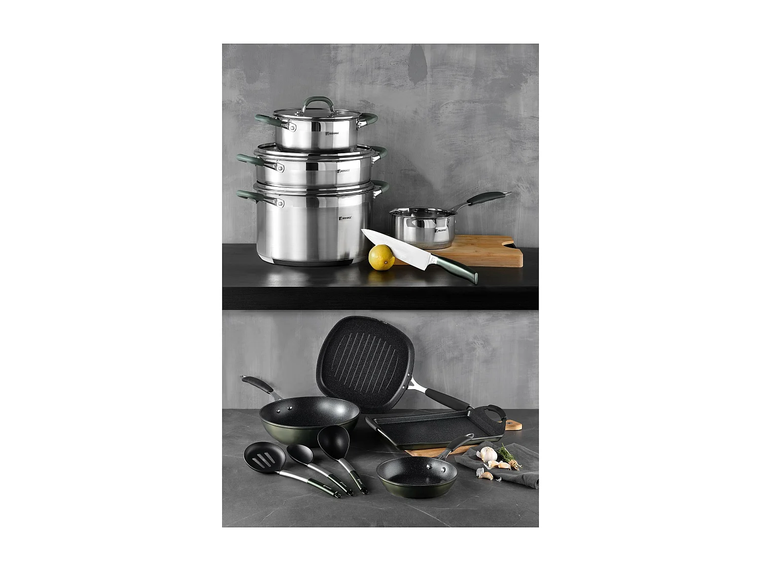 Poêle Ø28x5,2cm en aluminium forgé MIDNIGHT Bergner