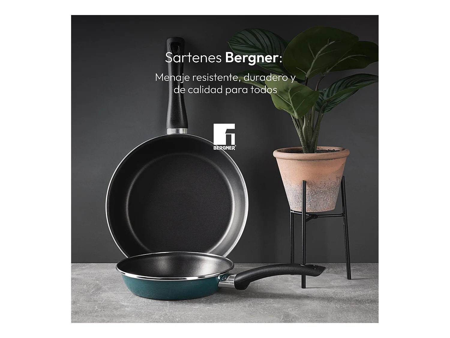 Lot de 2 poêles Bergner antiadhésives en aluminium forgé CLASSIQUE Ø20Ø26cm