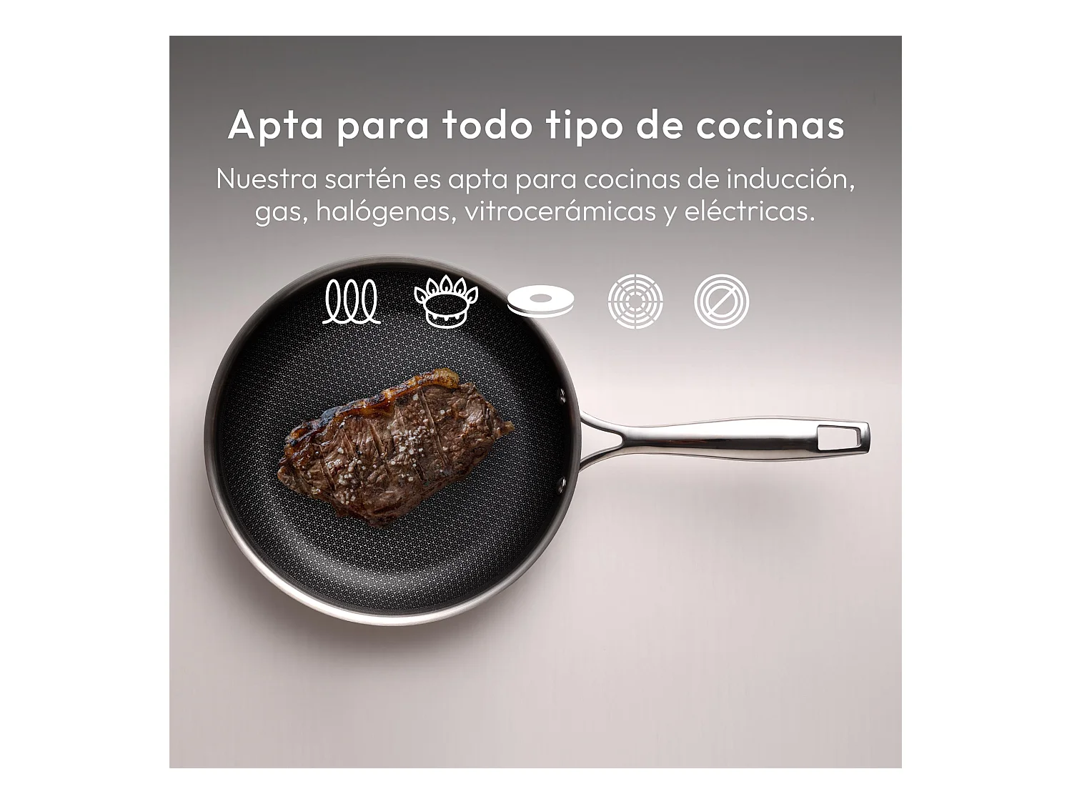 Set de poêles inox MasterPRO Ø24x4,7cm + casserole basse Ø24x5cm