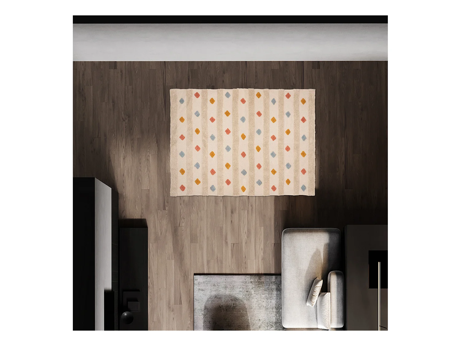 WELL HOME - Tapis "Arlequin" multicolore