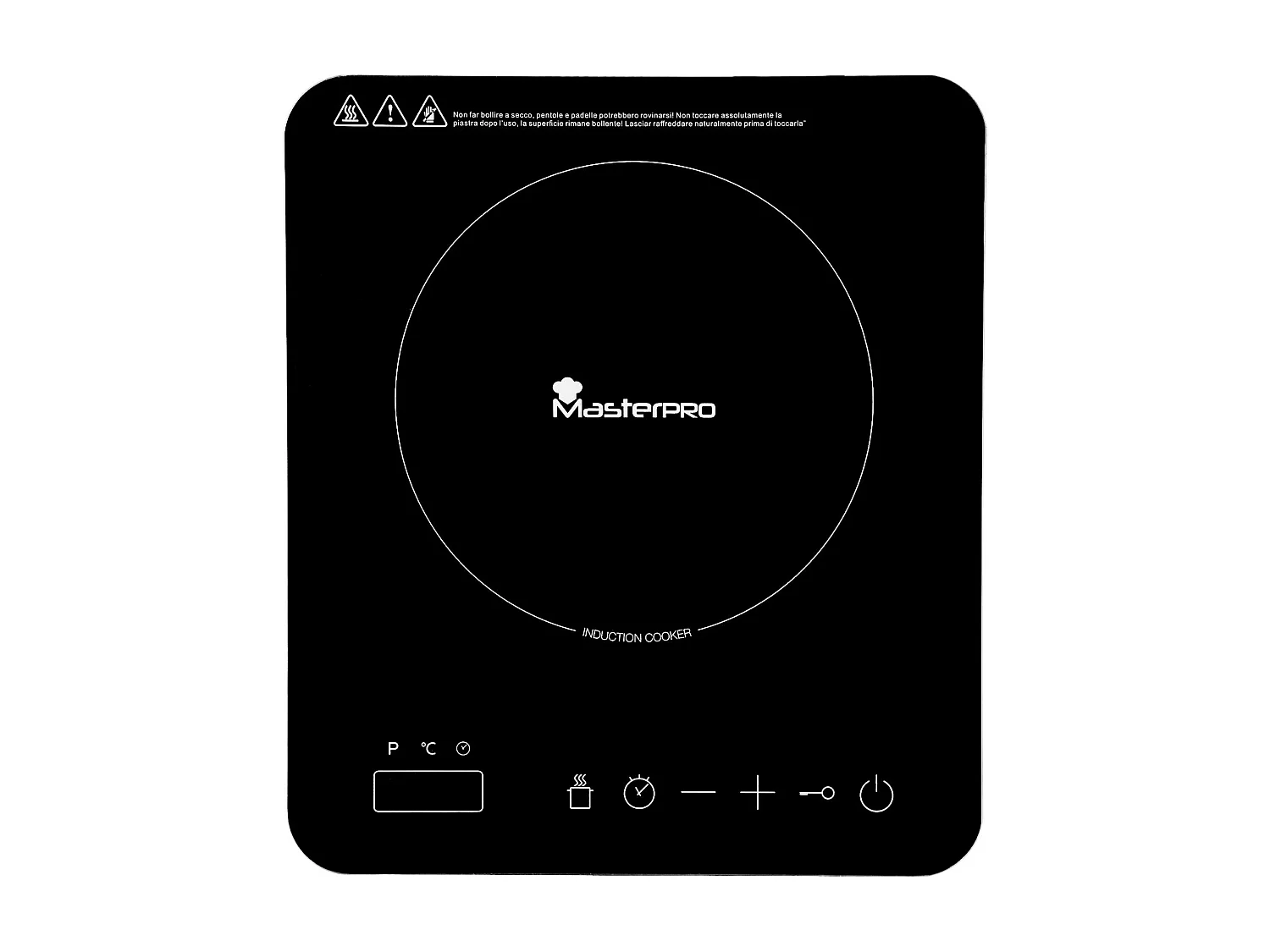 Plaque à induction FOODIES 27x31x6,5cm avec 10 vitesses de 2000W MasterPRO