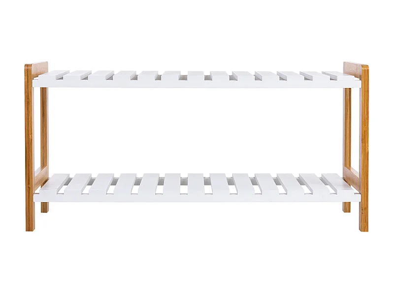 Banco zapatero de madera blanco 70x26x34.5h cm