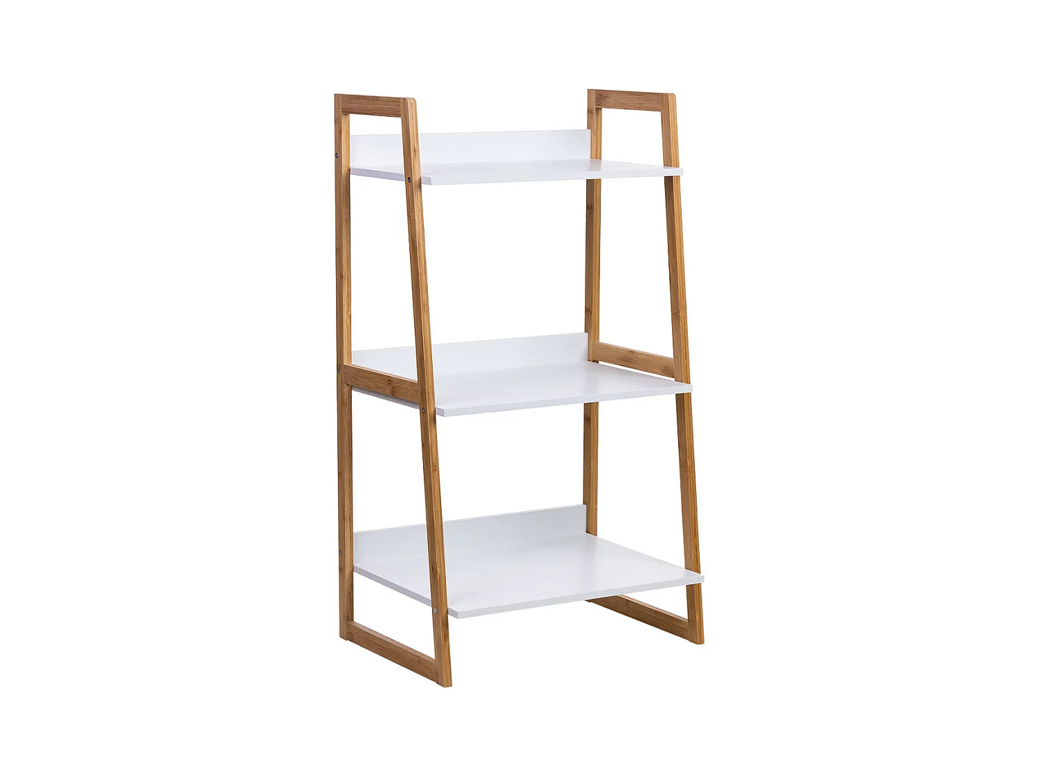 Estantería de madera 3 baldas blanca 50x36x90h cm