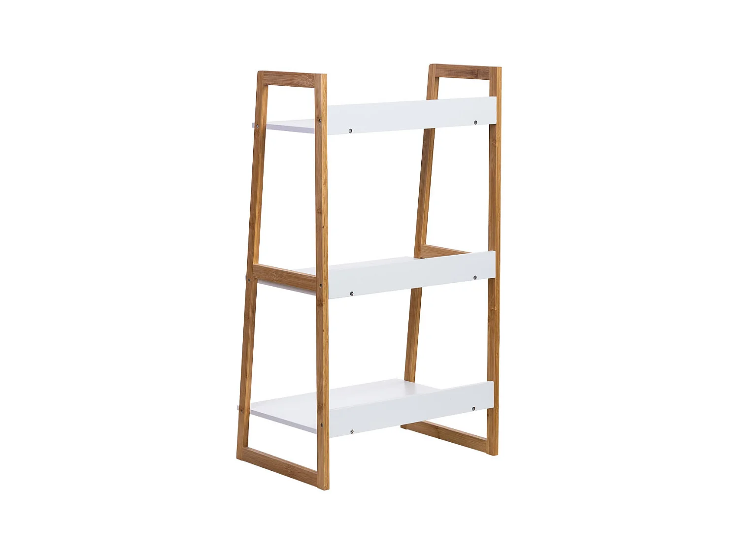 Estantería de madera 3 baldas blanca 50x36x90h cm