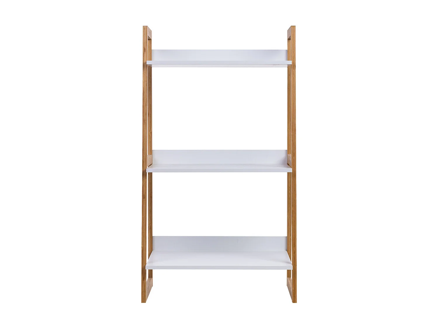 Weißes Holzregal mit 3 Regalböden 50x36x90h cm