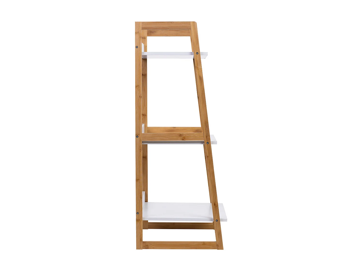 Weißes Holzregal mit 3 Regalböden 50x36x90h cm