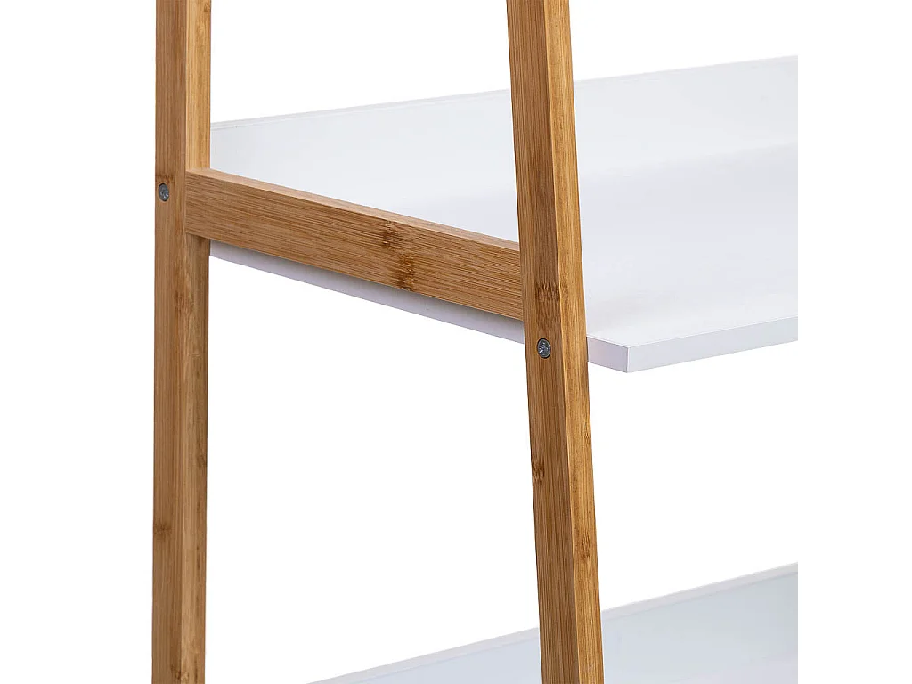 Weißes Holzregal mit 3 Regalböden 50x36x90h cm