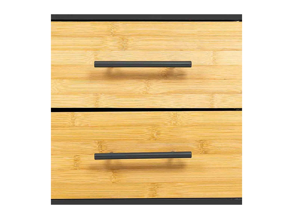 Ensemble d'étagères en métal et bois avec 2 tiroirs. marron 38x28x100h