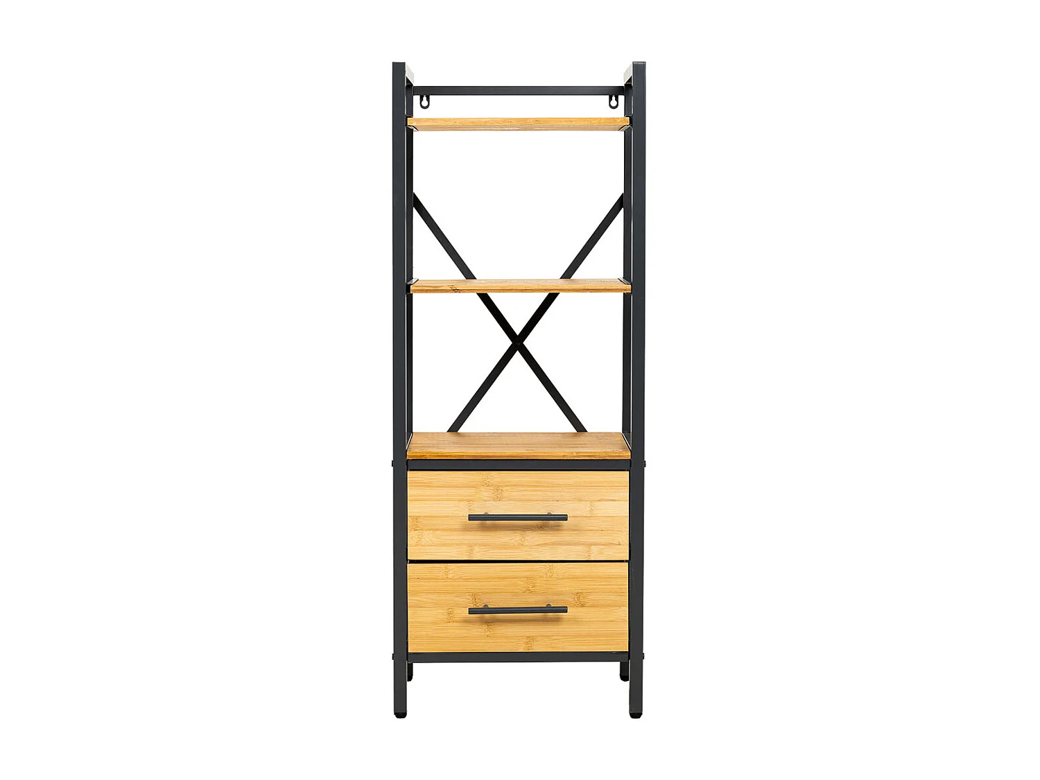 Regalsatz aus Metall und Holz 38x28x100h cm braun