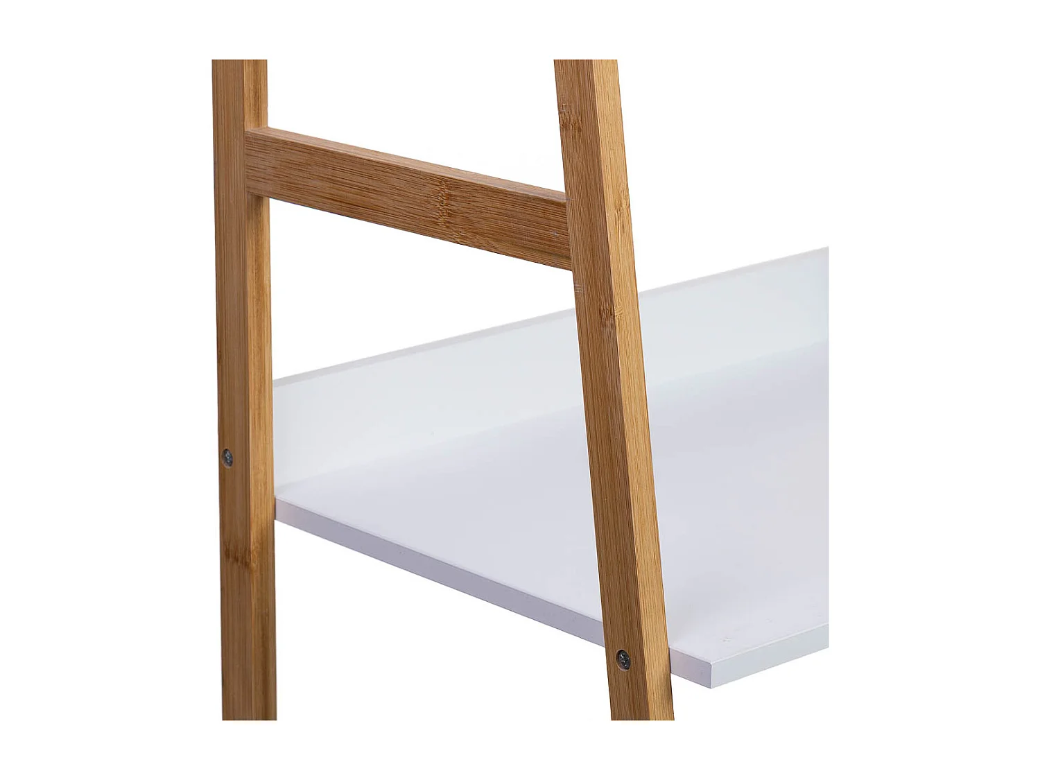 Weißes Holzregal mit 4 Böden 50x36x120h cm