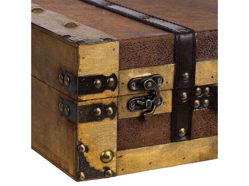 Maleta de madera marrón 45x31x17/40