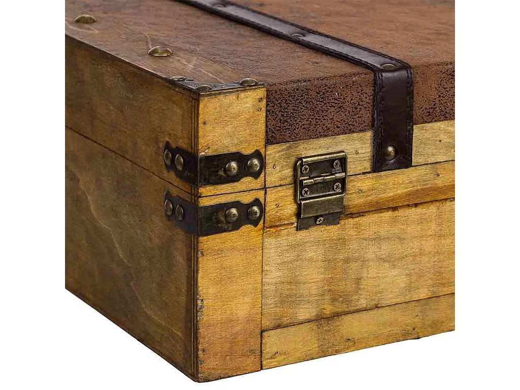 Maleta de madera marrón 45x31x17/40