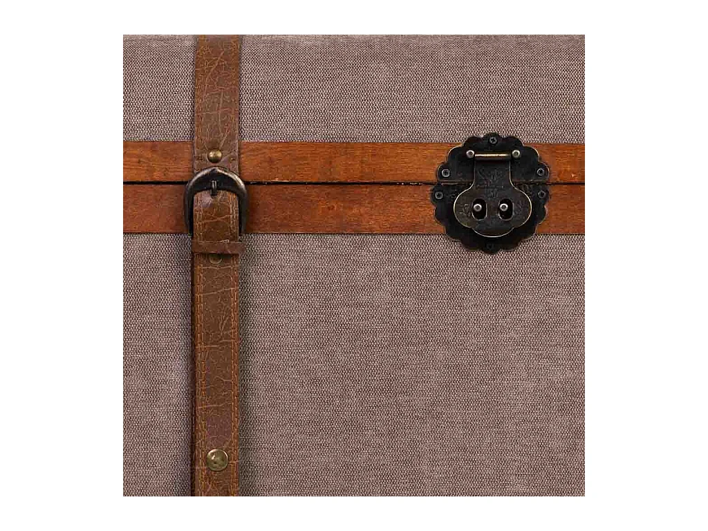 Baú de madeira castanho 80x47x49