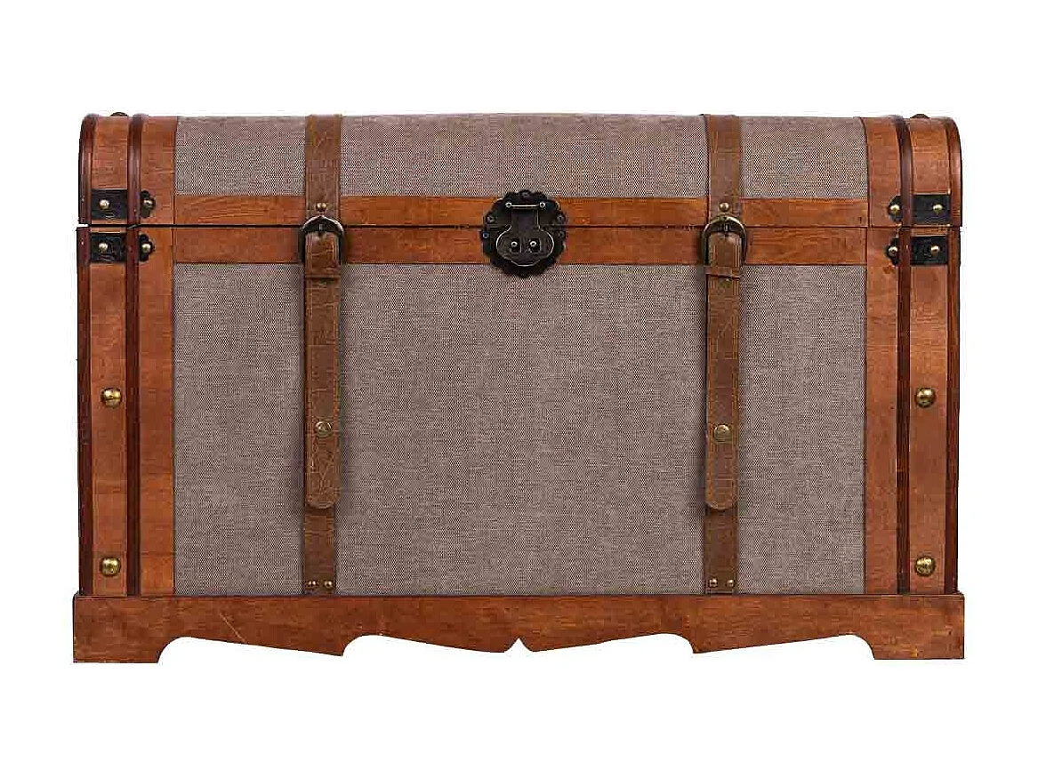 Coffre en bois marron 80x47x49