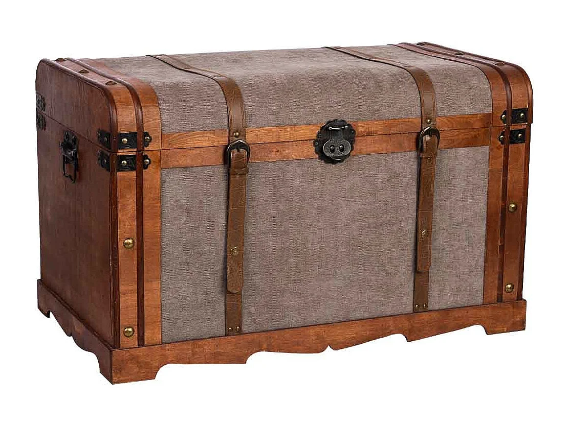 Coffre en bois marron 80x47x49