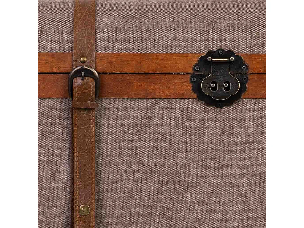 Coffre en bois marron 80x47x49