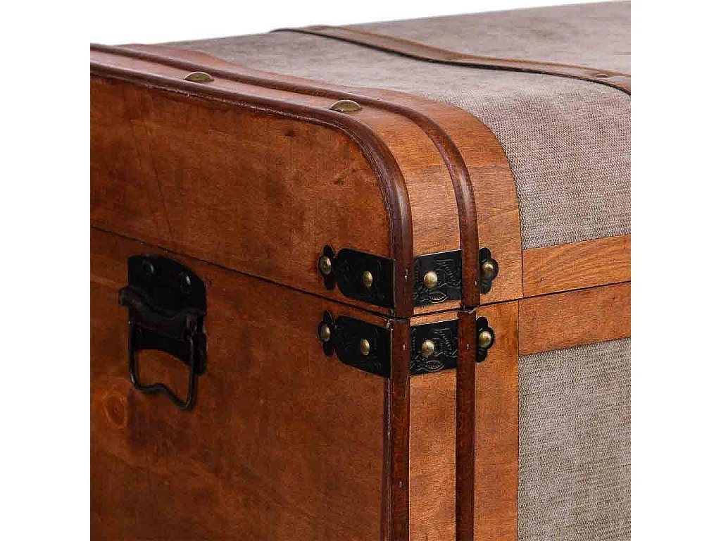 Coffre en bois marron 80x47x49