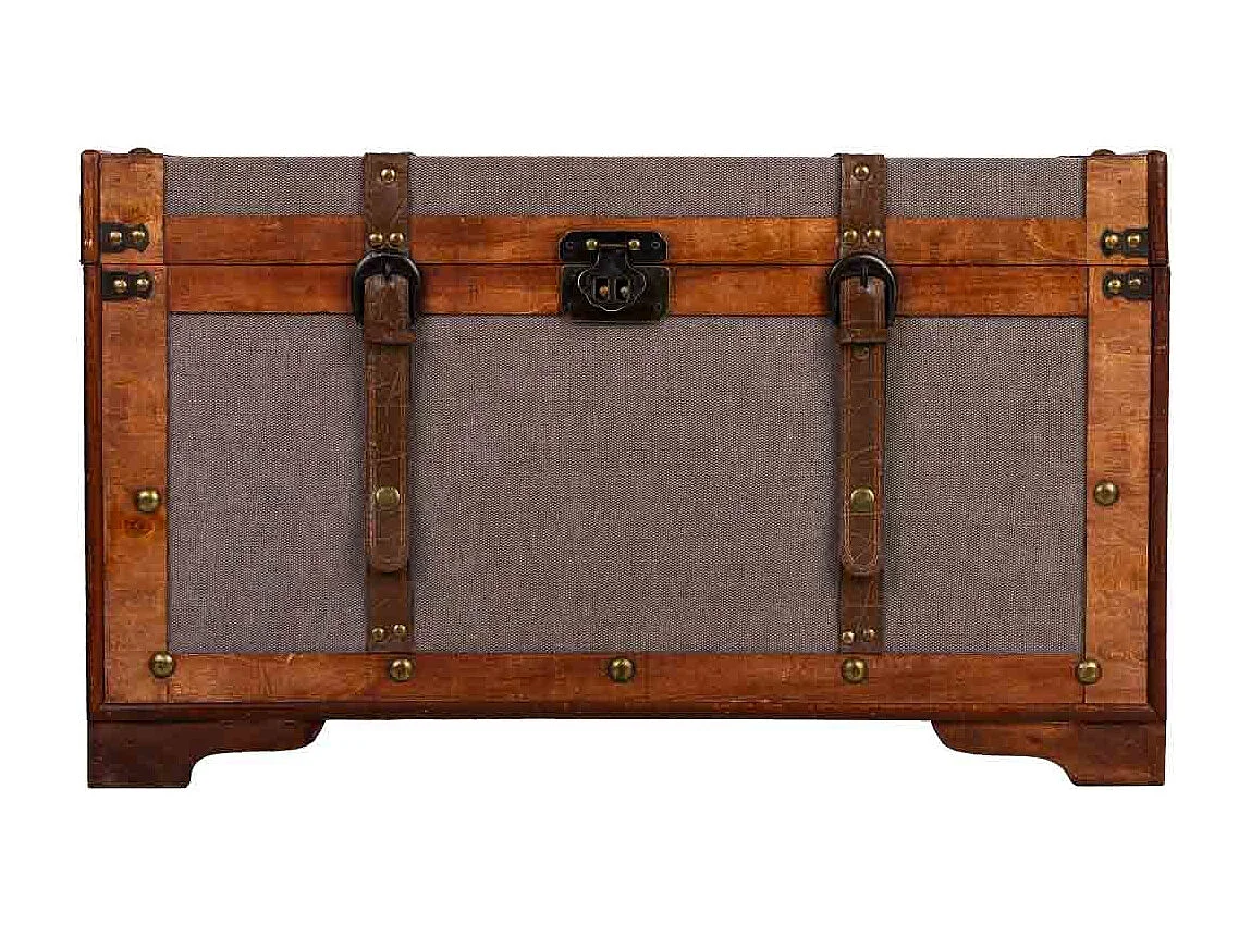 Baúl de madera marrón 65x36x38