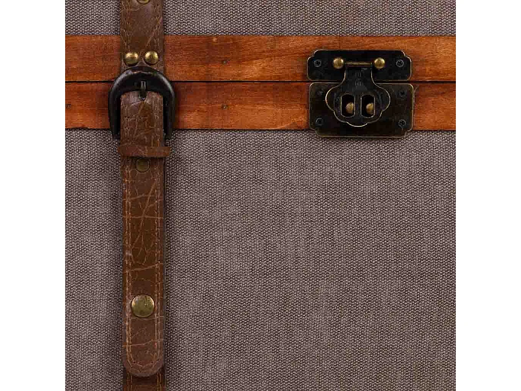 Baúl de madera marrón 65x36x38