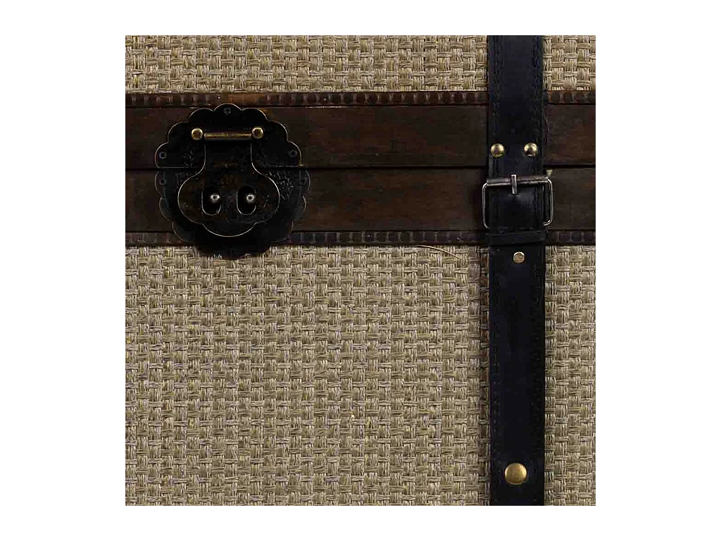 Baú de madeira prateado 75x74x51