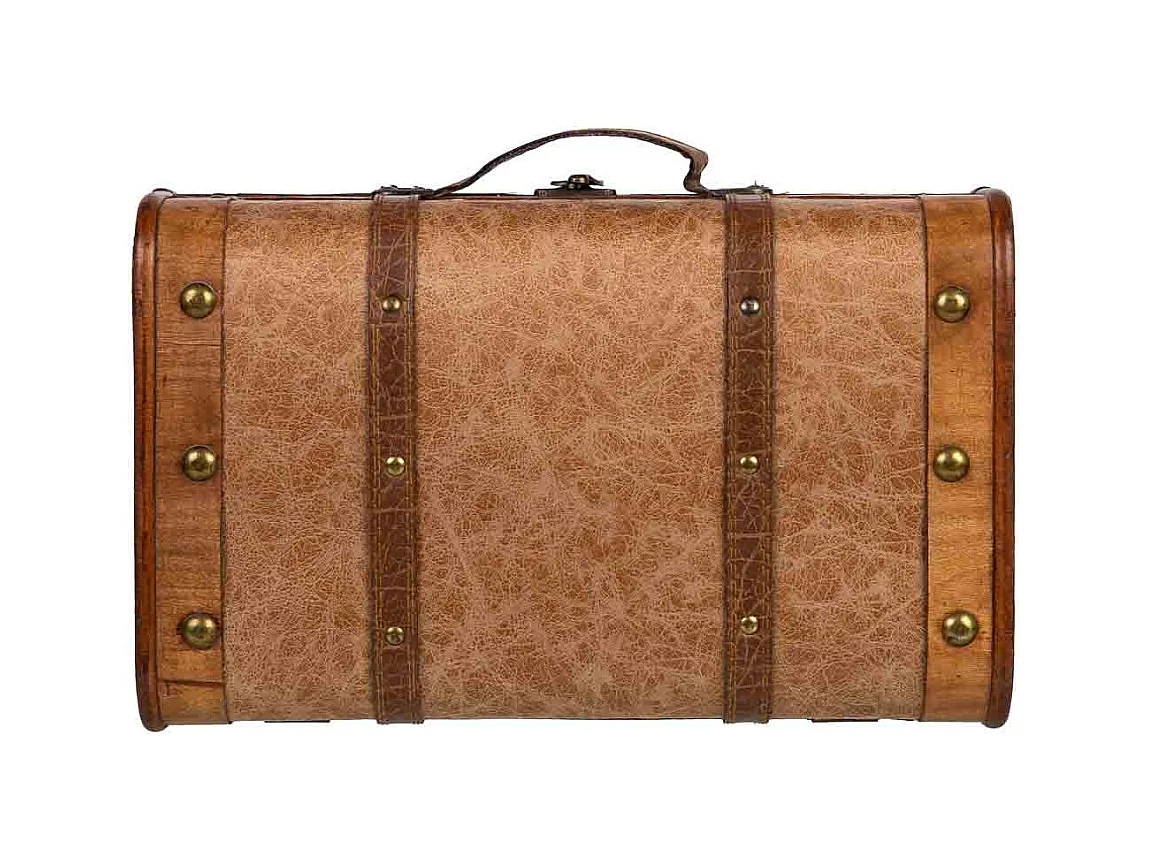 Mala de Madeira Castanha, 38x23x13A cm