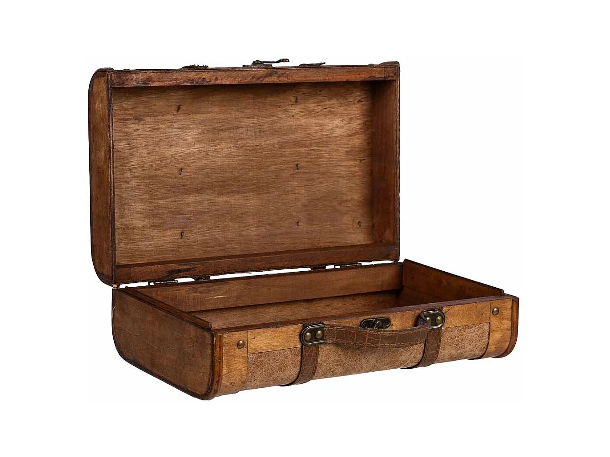 Mala de Madeira Castanha, 38x23x13A cm