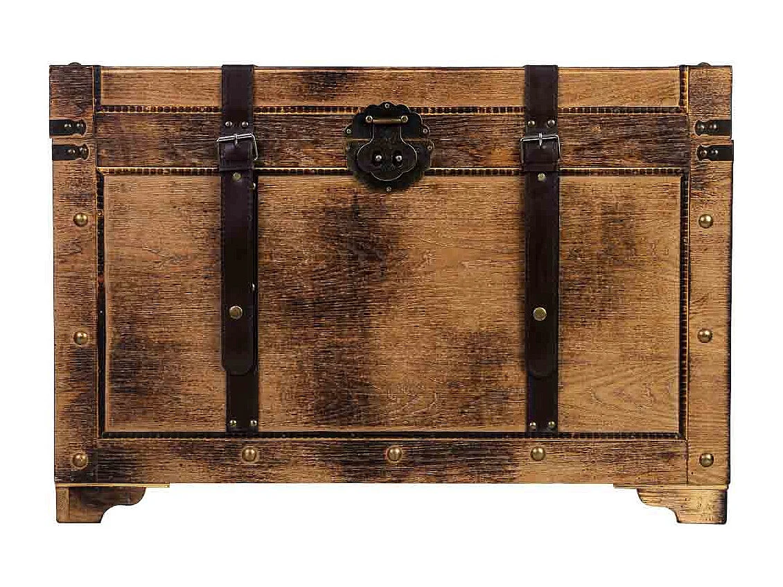 Baúl de madera marrón75x74x51