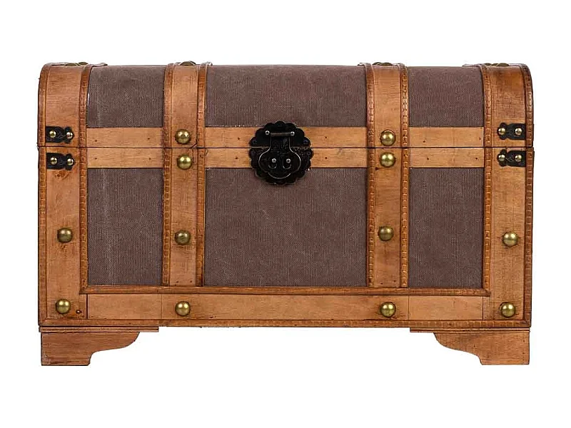 Baúl de madera marrón 60x33x36.5