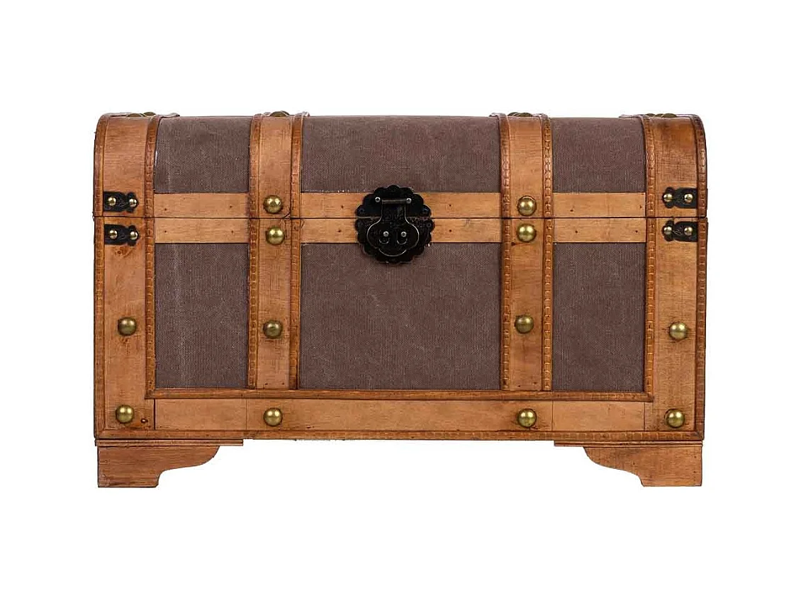 Baúl de madera marrón 60x33x36.5