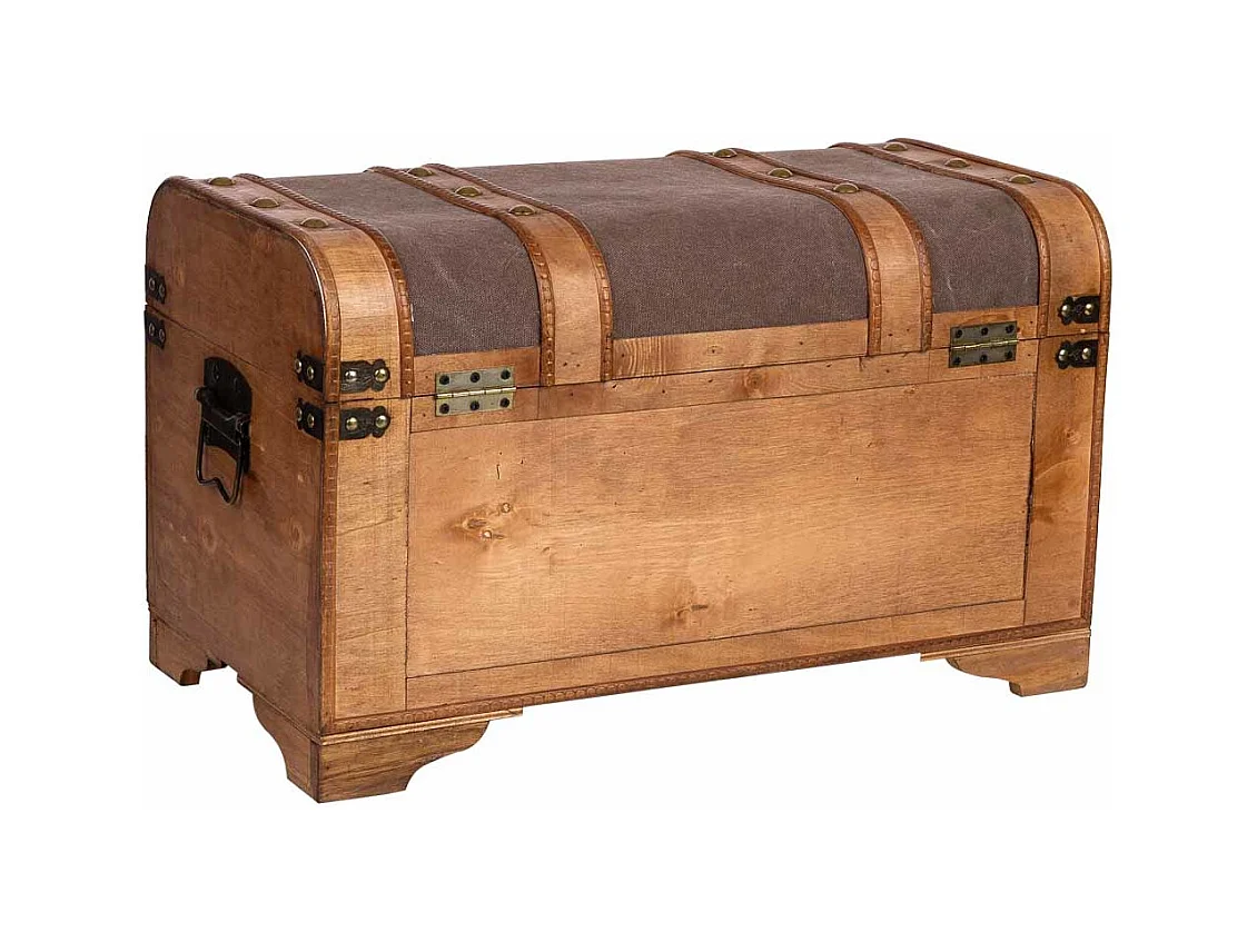 Baúl de madera marrón 60x33x36.5