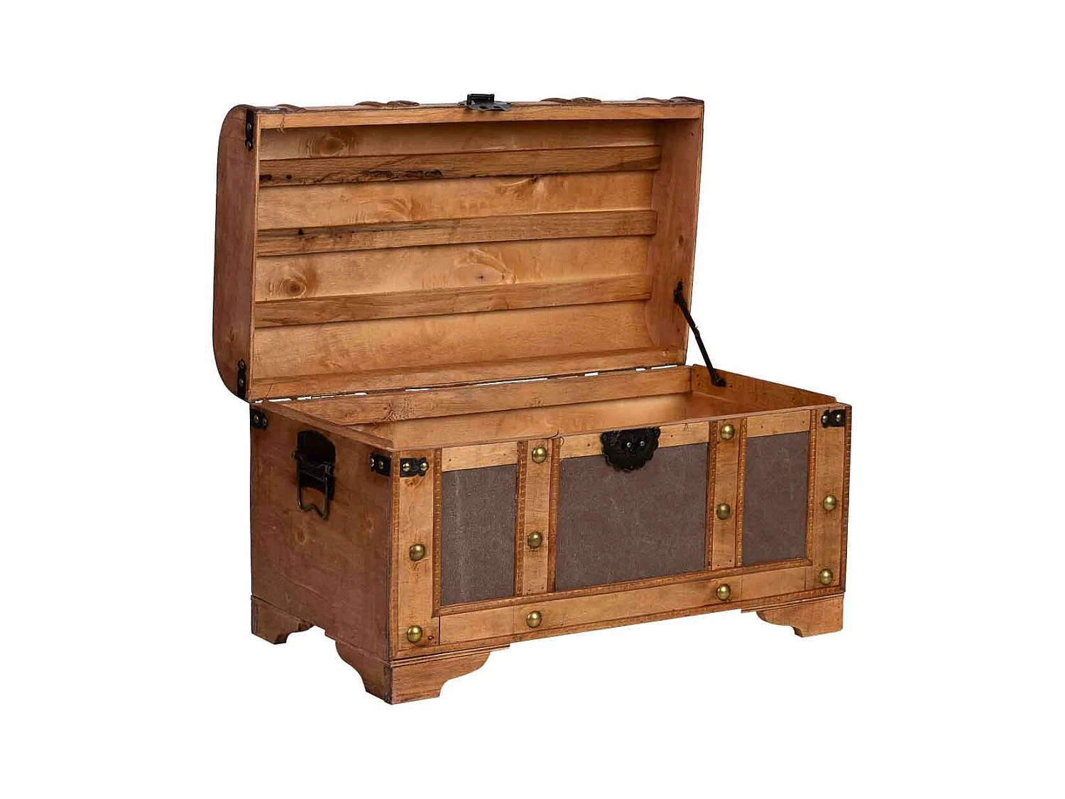 Baúl de madera marrón 60x33x36.5