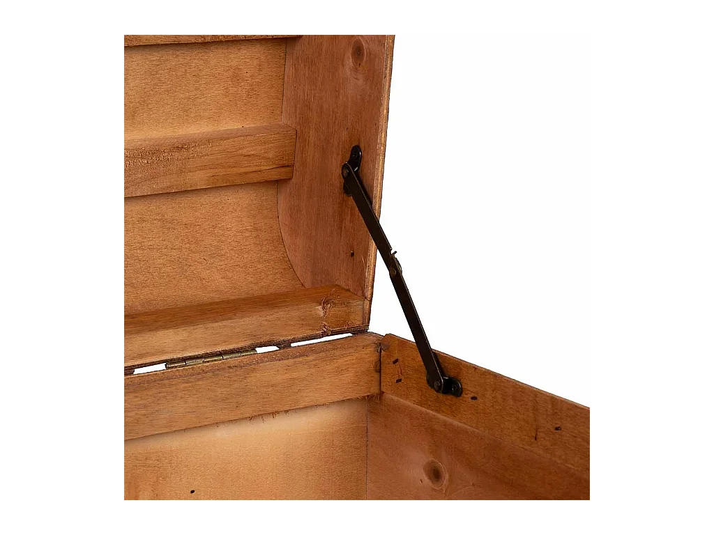 Baúl de madera marrón 60x33x36.5
