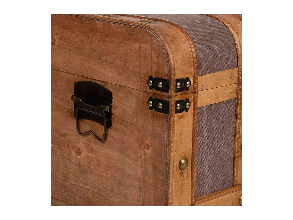 Baúl de madera marrón 60x33x36.5