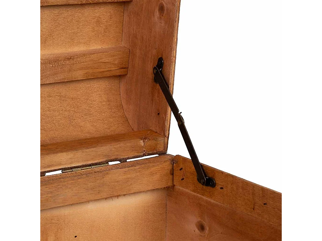 Baú de madeira castanha 60x33x36,5