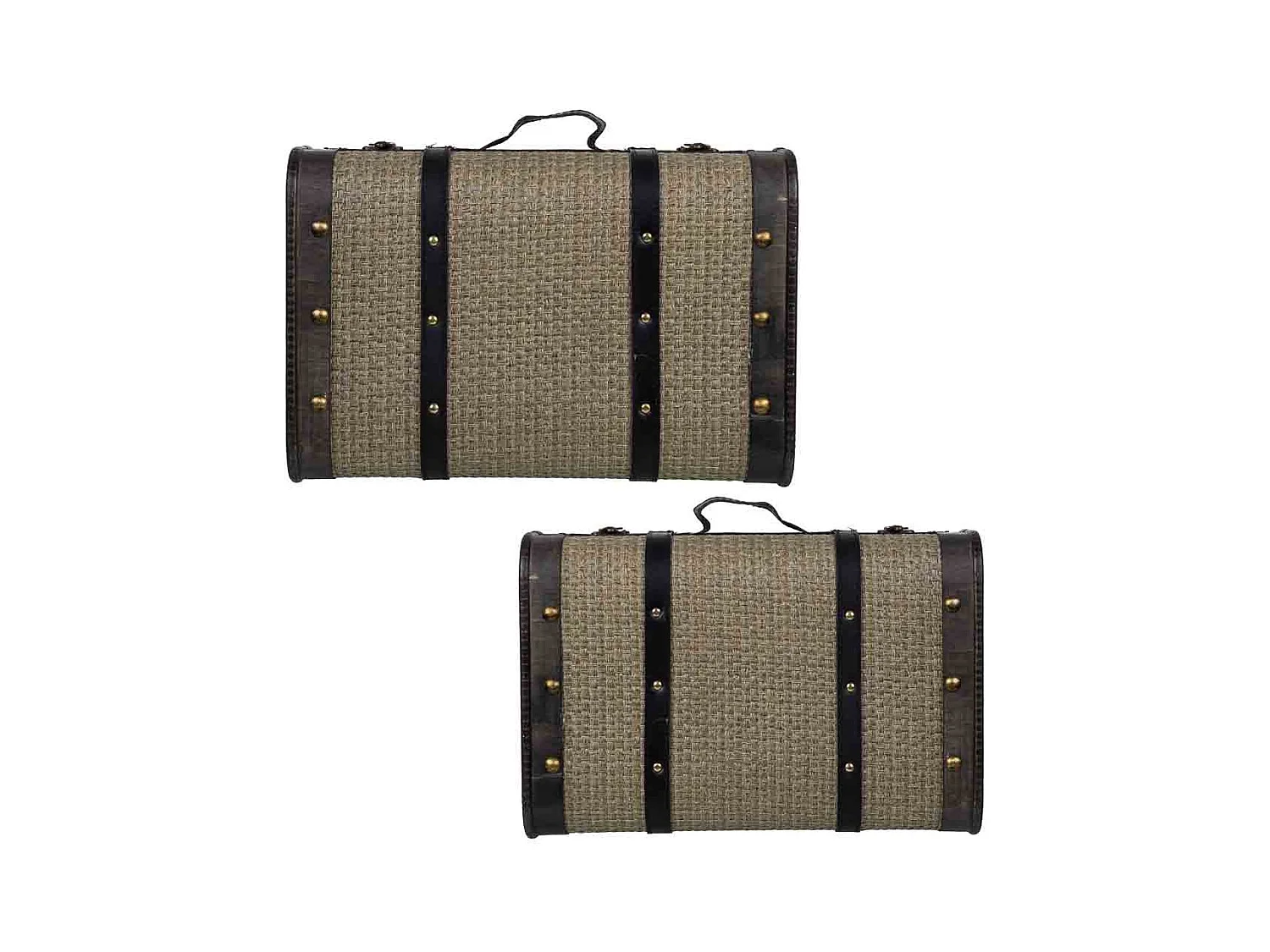 Mala de madeira prateada 45x30x16/38