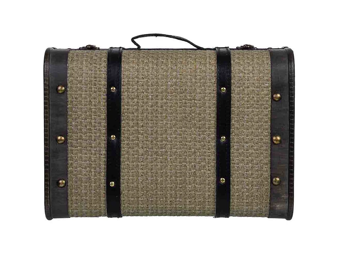 Maleta de madera marrón 43x30x17h cm