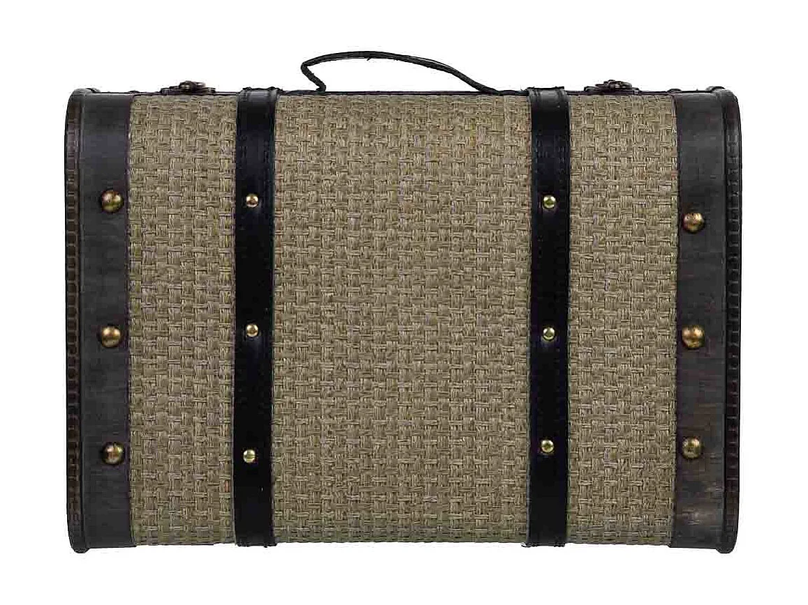 Valise en bois marron 43x30x17h cm