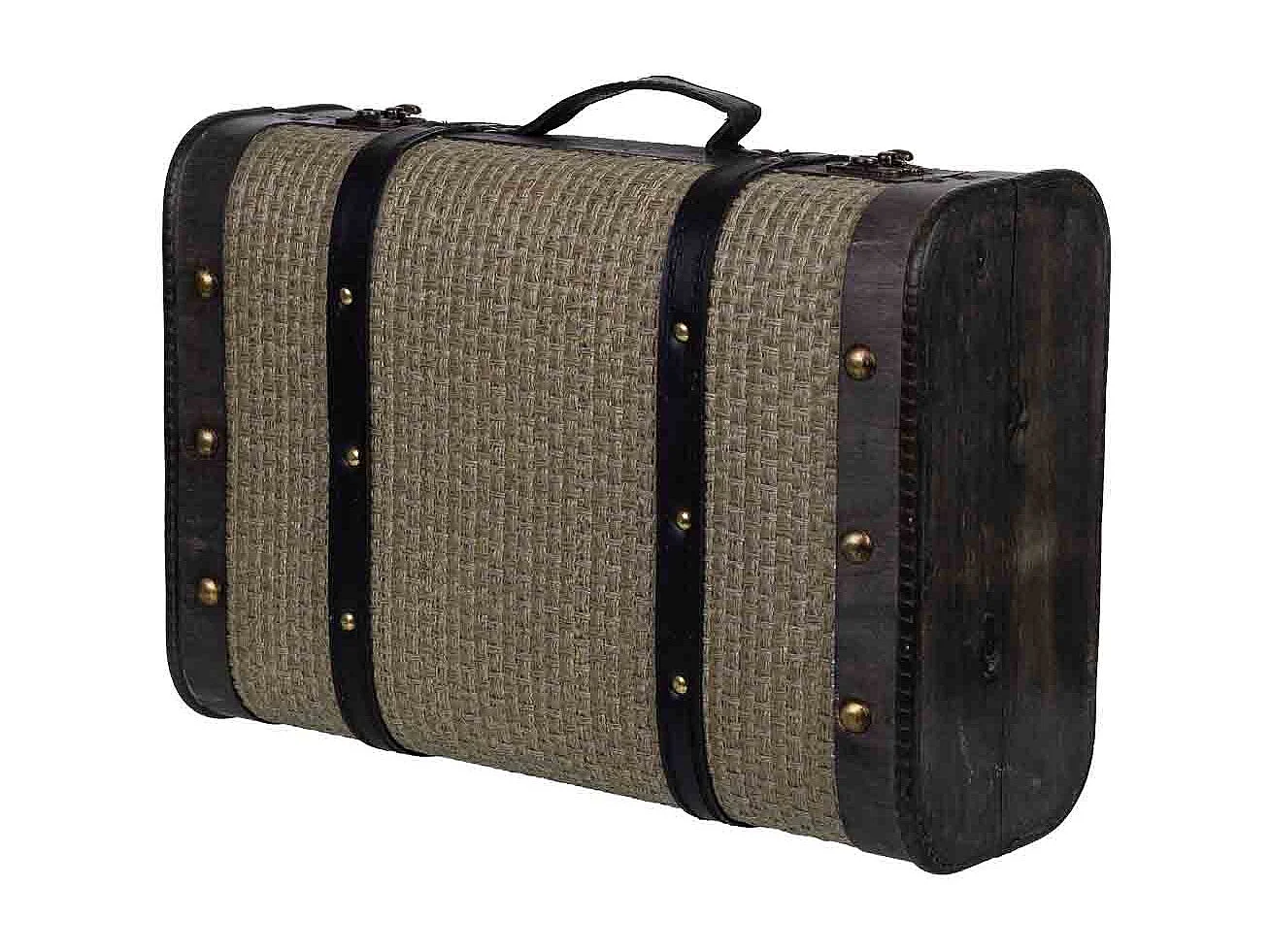 Brauner Holzkoffer 43x30x17h cm