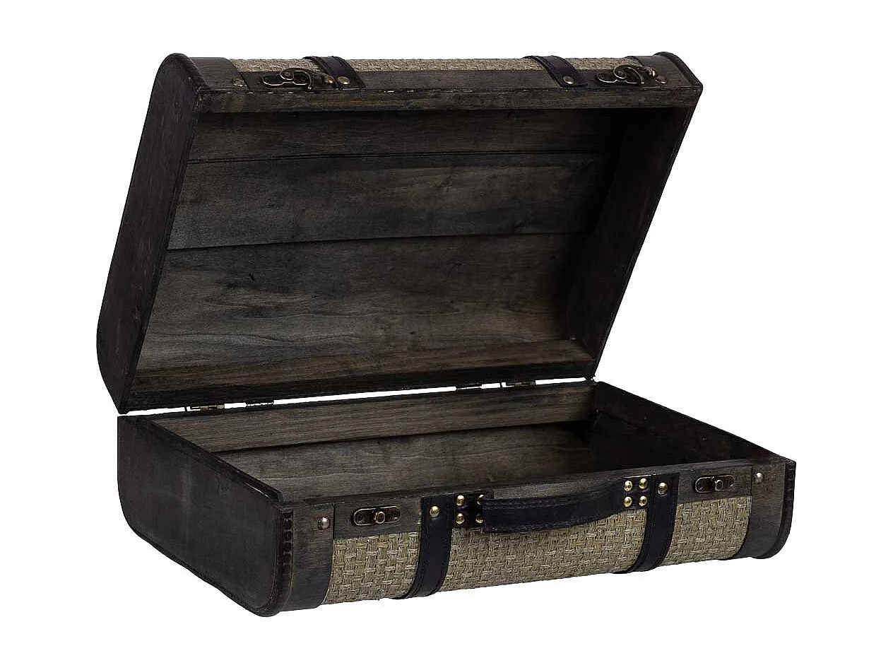 Brauner Holzkoffer 43x30x17h cm