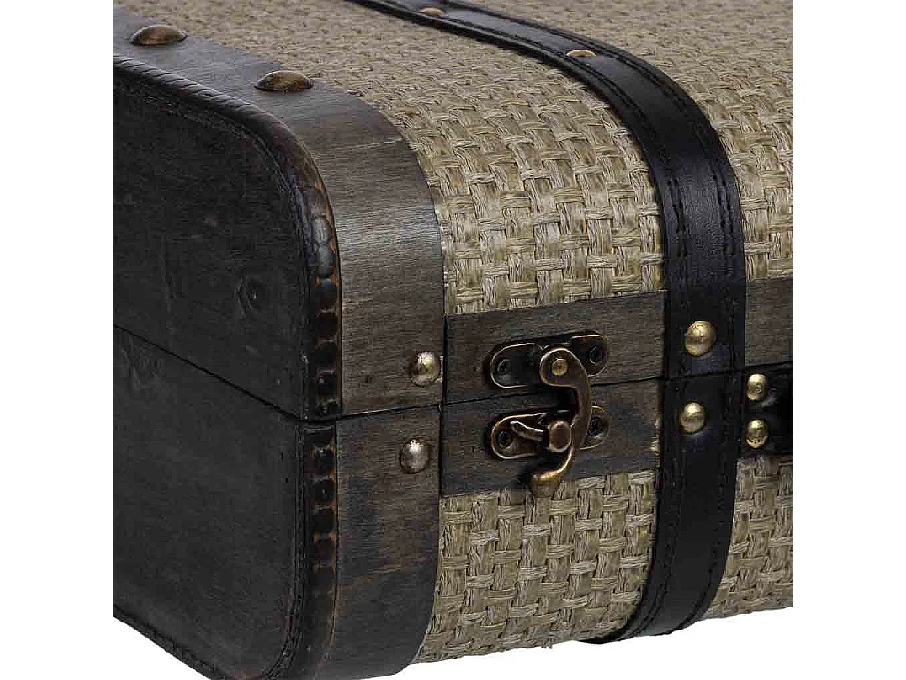 Brauner Holzkoffer 43x30x17h cm